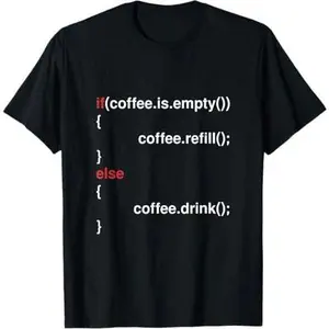 Coding Programmer Code Geek Computer Programming Coffee T-Shirt