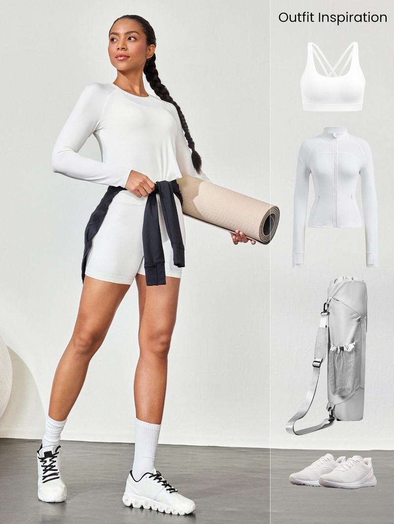 GLOWMODE 4.3" FeatherFit High-Rise Waist Shorts With Built-In Shorts Non-Slip Grips Low Impact Yoga Pilates Studio Daily Casual Wear TikTokShopBlackFriday