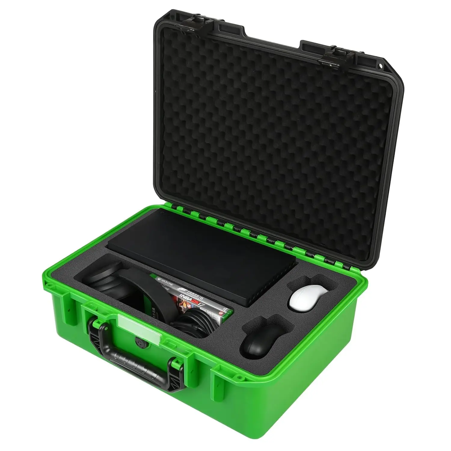Storage Case for Xbox Series X - Hard Shell Travel Cases with Custom Foam| IP67 Waterproof Series X Carrying Cases, Fits for Xbox Console, Controllers, Headset, Charger and Accessories, Only Case