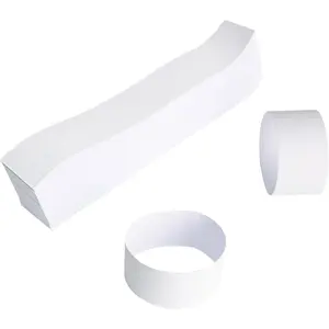 Blank Money Band Self Sealing Currency Straps for Bill Wrappers (Blank White - 300 PCS)