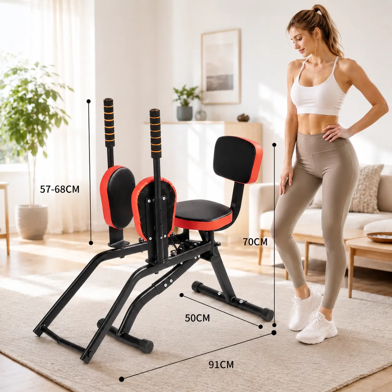 Hip Abductor Adductor Machine for Home Gym - Adjustable Glute Trainer for Hip Sculpting & Inner Outer Thigh Workout, Hip trainer, Adjustable Glute Machine Exercise Equipment, Suitable For Home Gym