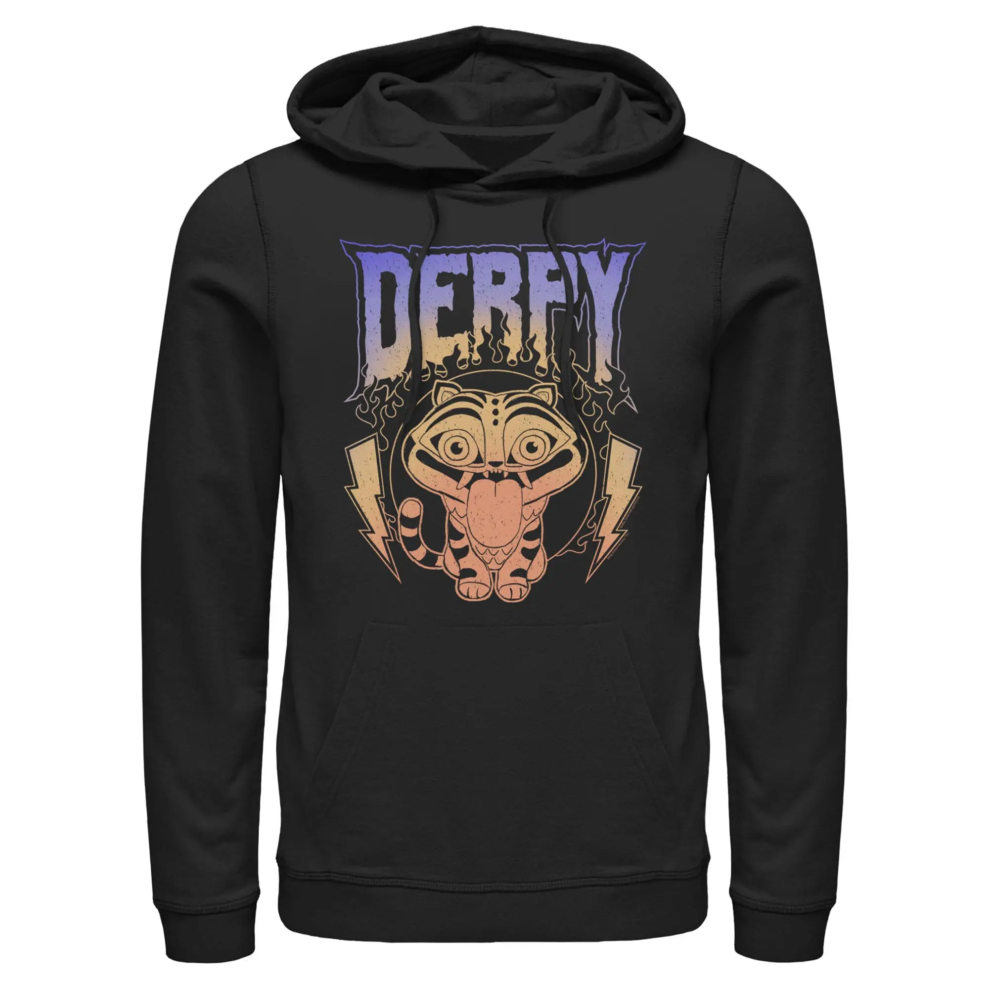 Men's KPop Demon Hunters Mythic Lightning Derpy Lightweight Hoodie - Menswear Top, Casual Gradient Sweatshirt
