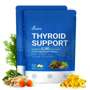 VivoNu 3250mg Thyroid Iodine Support - B12, Folate, Zinc, Selenium, Ashwagandha, Supports Hormone Balance, Boosts Energy, Improves Sleep, 100-Day Supply mothersdaygift