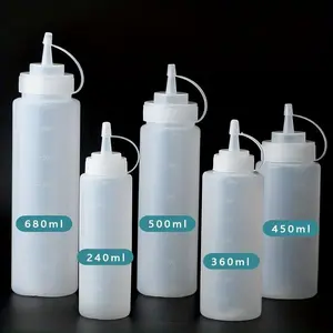 Tomato salad dressing transparent mouth squeeze commercial oil pan seasoning sauce bottle set