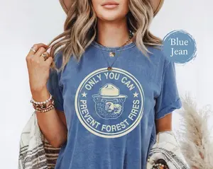 Only You Can Prevent Forest Fires, Unisex T-Shirt, Unique Smokey the Bear Logo Print