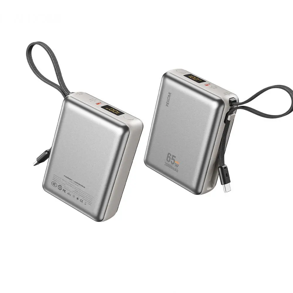 20000mAh  portable charger Power Bank for phone.65W Super Fast Charger with 2-IN/Output and Digital Display, Lightweight and Compact.Holiday gifts