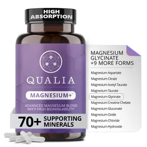 Qualia Magnesium+ - Advanced Magnesium Blend with 10 Forms & 70+ Minerals for Heart Brain & Bone Health Support