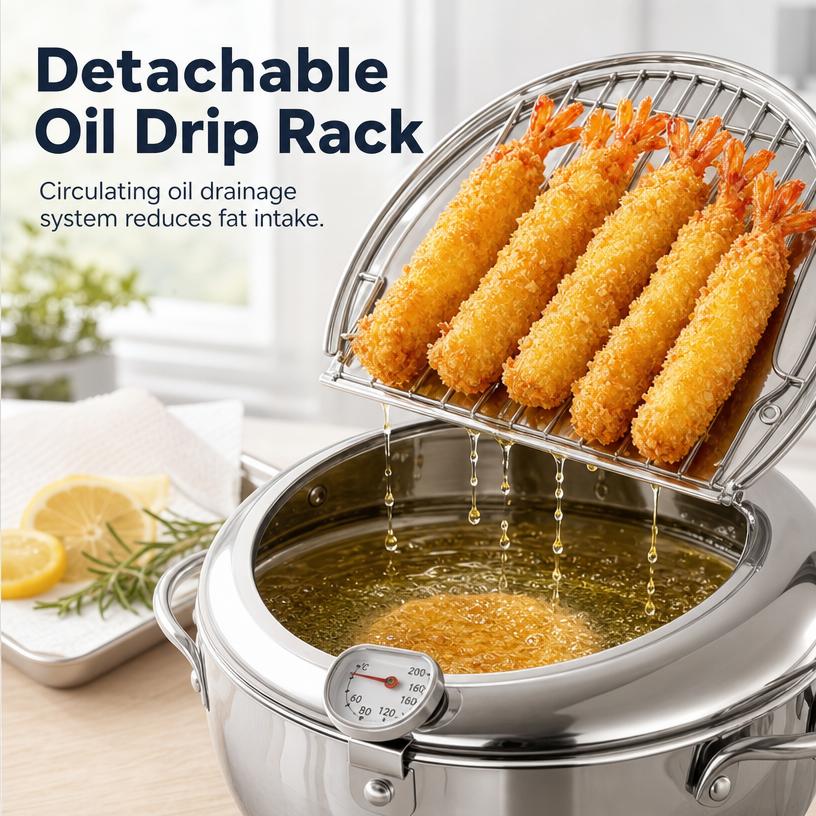 Oil draining rack for fried foods