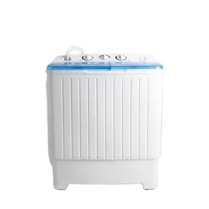 JB Portable Washing Machine 17.6 lbs Twin Tub Compact Washer with Timer Control, Gravity Drain, Inlet Water Hose, and Washing and Spinner Cycle Combo Household Appliance