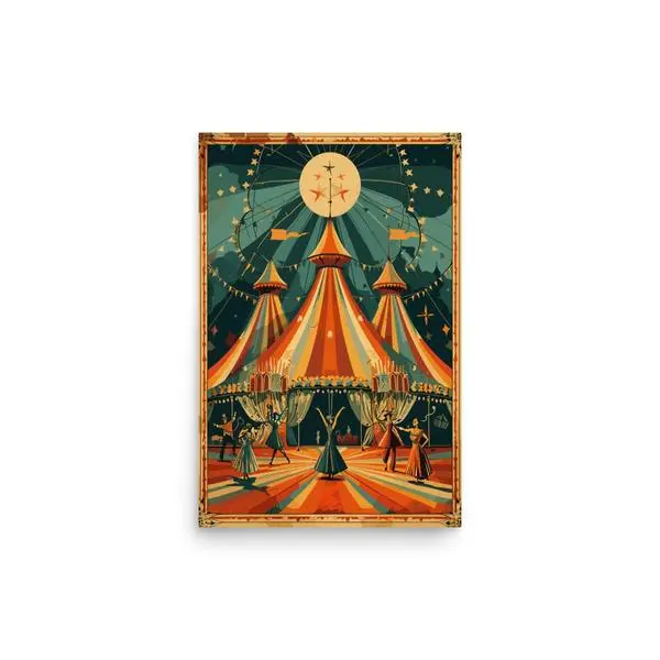 Circus Art Print - The Big Top Circus Inspired Poster 12 X 18 & 24 X 36 Poster