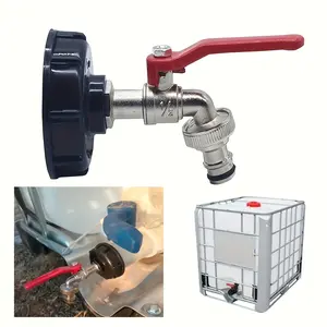 Quick Connect Faucet Adapter with Handle – for IBC Totes, Garden Hoses and Piping Systems, Leak-Proof Construction, for Irrigation, Cleaning and Industrial Use