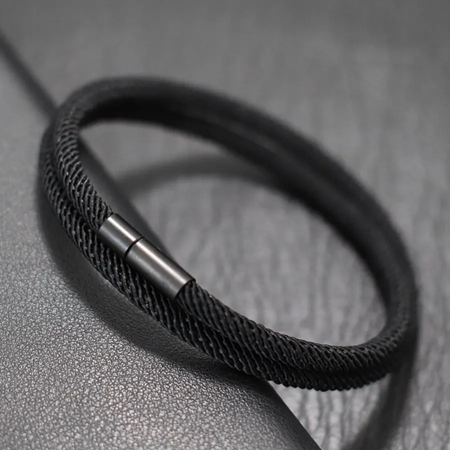 New Minimalist Outdoors Sports Men Bracelet Rope Bilayer 4mm Lucky Red Thread Braclet Bangle Gift For Him Beach Nautical Braslet