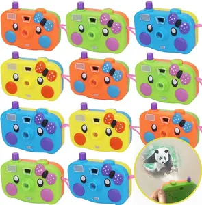 2 in 1 Viewfinder Camera with Projector, Set of 12, Battery Operated Projectors with Wild Animal Slides, Great Safari Party Favors, Zoo Party Supplies, & Wild One Party Favors for Kids