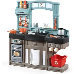 Best Chefs Kids Kitchen Playset, Indoor/Outdoor Kitchenette, Interactive Play with Lights and Sounds, Made of Durable Plastic, Includes 25 Piece Toy Accessories, For Toddlers 2+ Years Old