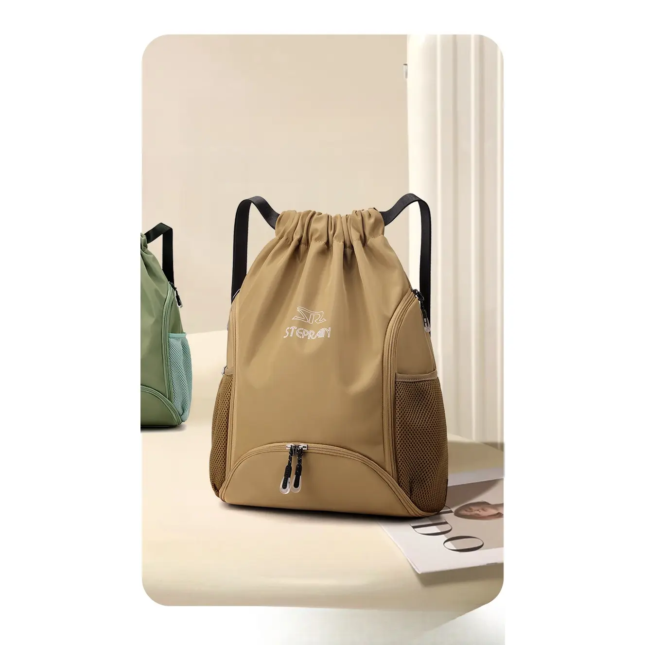 Unisex Nylon Multi-Purpose Cloth Drawstring Bag for Adults - Water-Resistant, Durable, Lightweight, Large Capacity Storage Bag for Fitness, Daily Commute | 64683, Draw String Bag, Daily Casual