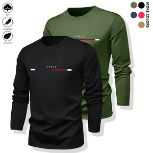 Pack Of 2 Men's Long Sleeve Tshirts Casual Long Sleeve Tee Quick Dry Top Gym Workout Shirt, Relaxed Fit Outdoor Activewear Solid Color Long Sleeve Fitness Tshirt Moisture Wicking Athletic Top