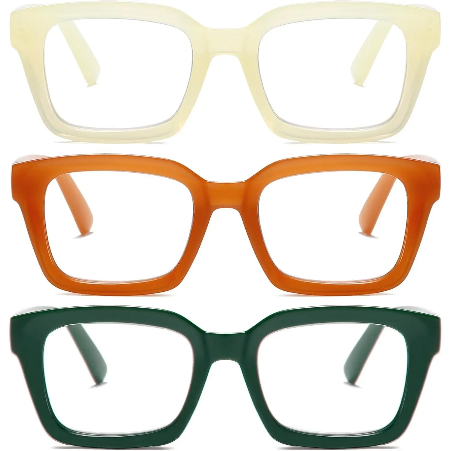 Retro Statement Frame Glasses for Unisex Wear, Blue Light Blocking Lenses with an Adjustable Spring Hinge for Gaming & Reading, Everyday Eyewear, Fashionable Frames Glasses