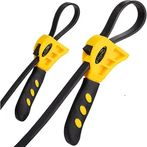 Oil Filter Wrench Set, Strap Wrench Set Universal Rubber Strap Wrench Pipe Wrench, Rubber Strap Wrenches Used by Mechanics, Plumbers, Jar Opener