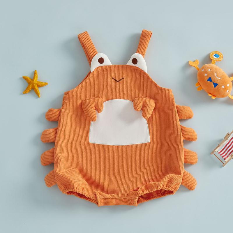 Infant Baby Boy Girl Lobster Costume Corduroy Sleeveless Crab Overall Romper Cosplay Jumpsuit for Party Stage 1-18 Months Infant Baby Boy Girl Lobster Costume Corduroy Sleeveless Crab Overall Romper Cosplay Jumpsuit for Party Stage 1-18 Months