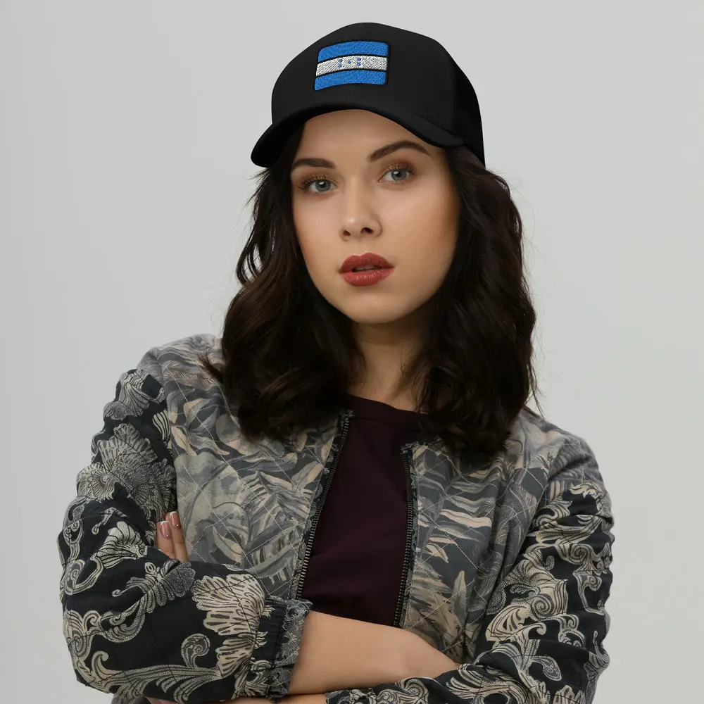 Gorra estilo Camionero con logo de honduras minimalista - Hats trucker