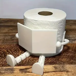 Fun Toilet Paper Holder Practical Artistic Adjustable Joint Design for Office Home Bathroom Restroom Black hair dryer