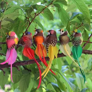 Realistic Bird Feather Decoration Craft, Colorful Foam Fake Birds Ornament, Perfect for Christmas & Mid-Autumn Festivals, Home Decor