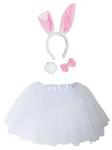 White Rabbit Costume - Complete Kids Costume Set with Tutu and Accessories