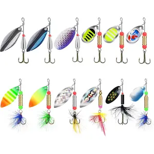 Well-Made Rooster Tail Fishing Lures with Flash Copper Body and Blade, Two-Way Spinning Spoons System Fishing Spinners for Jigging, Freshwater Crappie Jigs, Blade Bait for Bass Trout Walleye : Sports & Outdoors