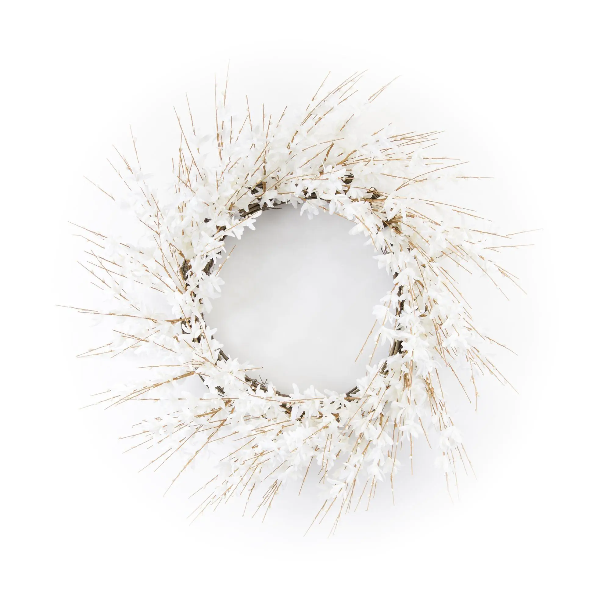 Melrose Blossom Floral and Twig Wreath 25"D