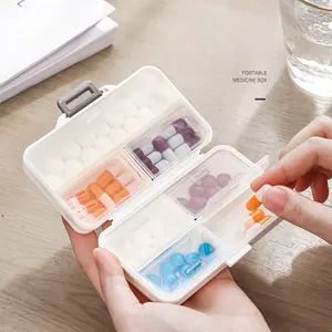 Portable Pill Box Organizer Sealed Moisture-Proof Multi-Compartment Medicine Box Weekly Pill Box Organizer Storage Box