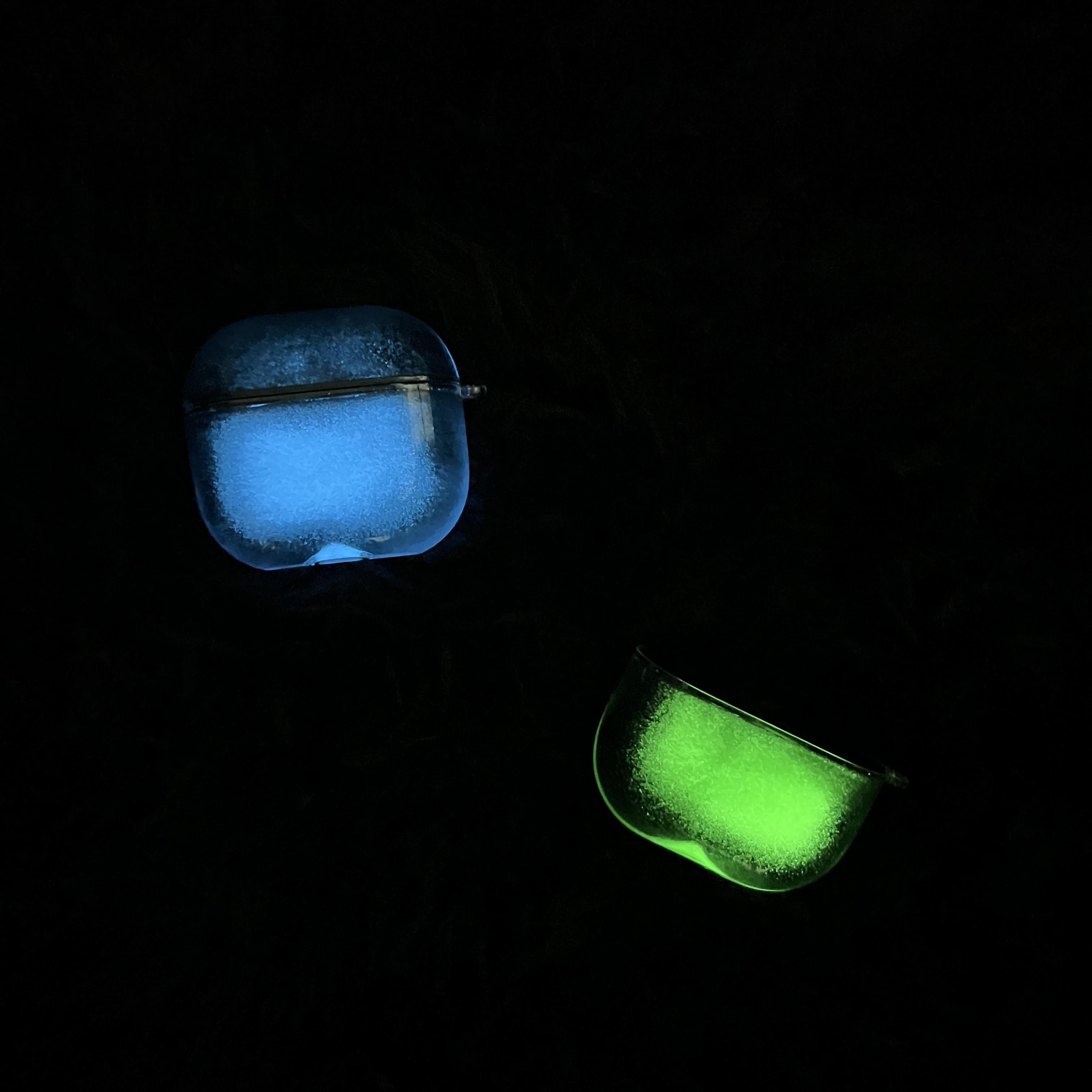 HISTORYOO Luminous Quicksand for AirPod Case for AirPods 4 3 2 1 Pro 3 Pro 2/1 For Apple Earbud Cover Shock Absorbing Enhanced Protective Cute Sparkle Glow-in-The-Dark Liquid Glitter Funny Hard Clear Night Glowing Sand Earphone Case Detachable Keychain