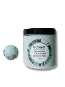 Cocomango Beauty Bar CASHMERE Whipped Body Scrub with Shea Butter, Vanilla Bean, Sweet Almond Oil, and Vitamin E Oil