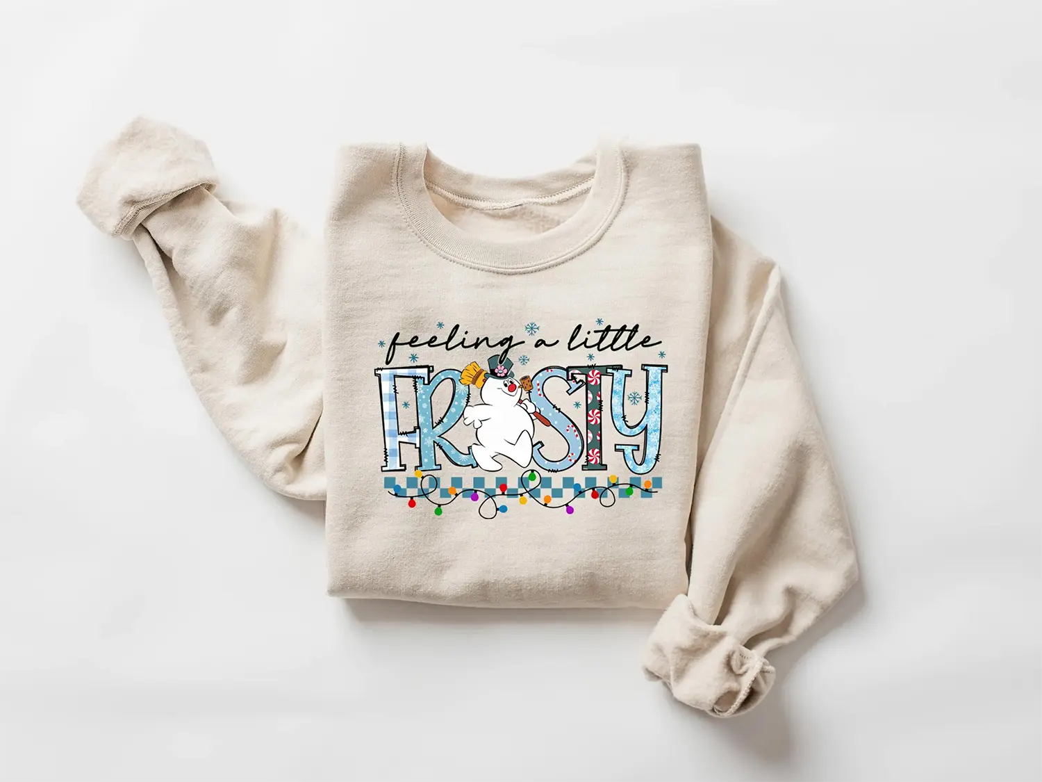 Feeling a Little Frosty Sweatshirt, Funny Christmas Snowman Crewneck, Cute Holiday Sweater, Winter Party Outfit