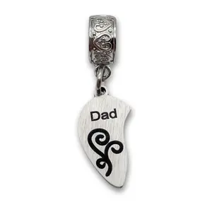 "Dad" Half Heart Clip-on Charm