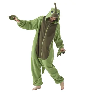 Women's Unisex Adult Dinosaur Onesie Nightwear Set - Dilophosaurus/Parasaurolophus Animal Cosplay, Halloween Longsleeves Comfortable Loose-Fit Loungewear, Hooded Wearable Blanket Clothes for Fall Home Use