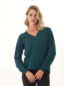 Elisha Triblend Fleece V-Neck Pullover
