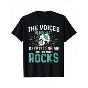 nice Voice in My Head-Rock Collector Crystal Hole Hunter Geology T-shirt