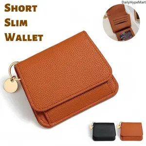 RFID Blocking Slim Wallet for Women, Minimalist Bifold Card Holder with ID Window