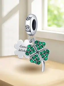 Four-leaf Clover Design Pendant, Lucky Theme Beads Pendant Charms, DIY Jewelry Making Kit for Women, Gift for Women, Daily Wear Accessories