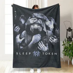 Sleep Token Themed Flannel Blanket, Soft  Throw Blanket, Cool Bedroom Bedding Blankets, Perfect for Bed, Couch, Sofa, Travel, Camping.Thin Blanket Dream Workshop