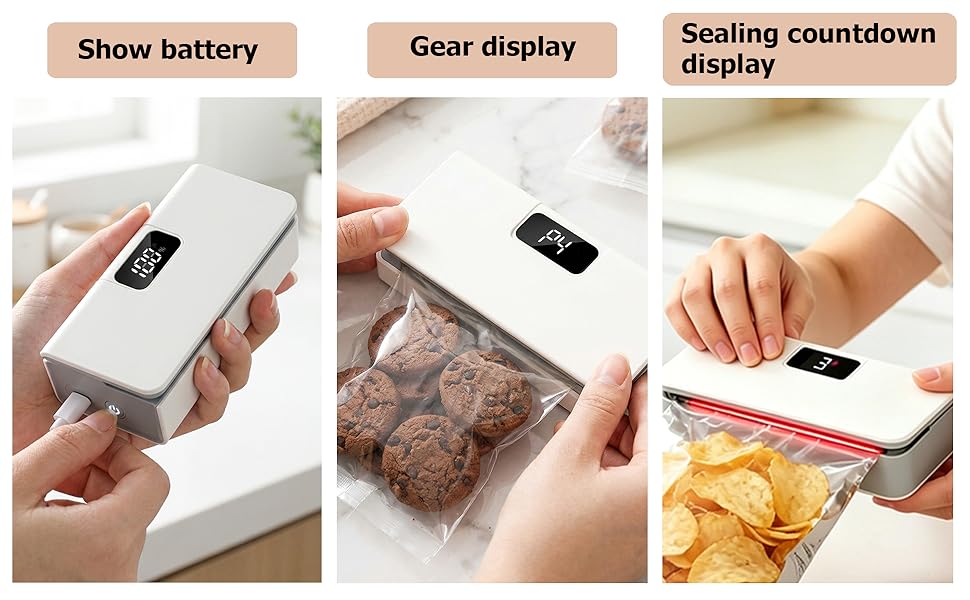 2026 New USB-C Rechargeable Mini Bag Sealer Magnetic – Portable 2-in-1 Bag Sealer and Cutter with Magnetic Fridge Design, 6-Level Heat Control & LED Screen, Compact Food Storage Tool for Home, Travel & Picnics
