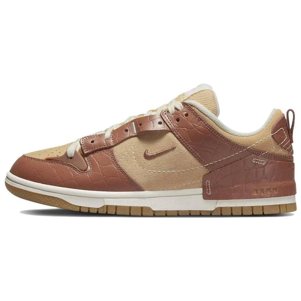 Nike Dunk Low Disrupt 2 Brown Crocodile' Durable Non-slip Skate Shoes Women's DV1026-215
