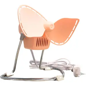 Limited Edition Chinook Personal Fan, Peach Fuzz -Pantone's Colour of the Year, 2-Speed Desk or Tabletop Fan, Cage Free, Easy To Clean Soft , Canadian Made, 8.8" , Peach, 707CHPFBX