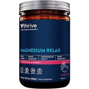 Vthrive Magnesium Relax Powder - Supports Stress & Muscle Relaxation - Raspberry Lemon (16.9 oz. / 100 Servings)