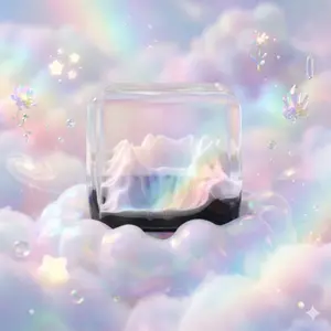 Pawtoto Glow-in-the-Dark Iceberg Squishy Toy Handmade Food Grade Silicon Creamy Clay Feel Soft Quick Rebound