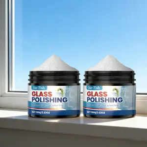 2-Pack Glass Polisher (100g X 2), Daily Shine, Clear Window Surface, Bright Vision, Multi-Purpose Home & Commercial Glass Care Cream