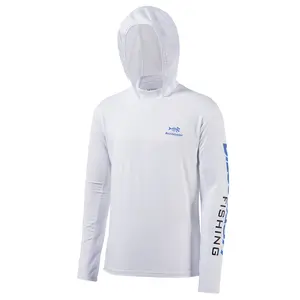 Bassdash UPF 50+ Men’s UV Sun Protection Long Sleeve Hooded Fishing Shirts Outdoor Apparel Sports Top