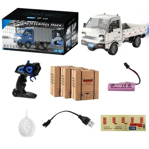 Remote Control Truck Toy Set, 1 Box Simulation Double Door Control Truck Toy with Spray Light, Outdoor Remote Control Toy, Birthday Gift for Boys & Girls