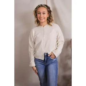 Button Down Cream Cardigan