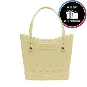 Crocs Classic Medium Tote Bag, Shoulder Bag, Durable Pool and Beach Bag, Accessorize with Bag Charms and Jibbitz Charms